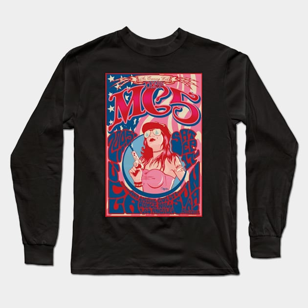 DKT MC5 MERCH VTG Long Sleeve T-Shirt by Melesz.Ink Tattoo